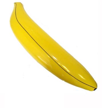 Opblaas banaan 80 cm, Verzenden, Nieuw, Feestartikel