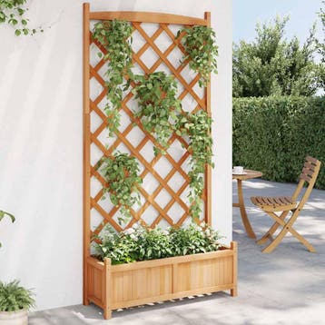 Klimplanten rek met bak - Massief vuren - Laatste Stuk!, Tuin en Terras, Ophalen of Verzenden, Zo goed als nieuw, 60 tot 100 cm