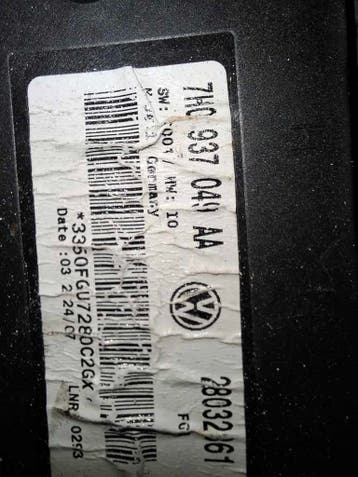 VOLKSWAGEN TRANSPORTER T5 T6 COMFORTMODULE VAK 62 C. 7H0..., Auto-onderdelen, Ophalen of Verzenden, Gebruikt, Volkswagen