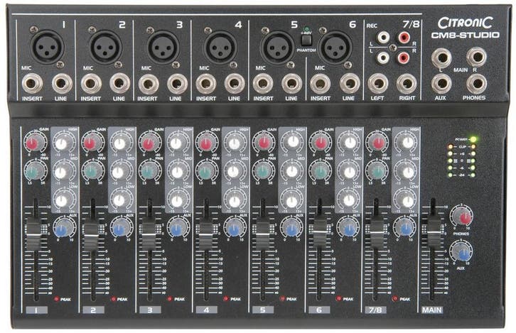 Citronic Cm8-Live Compact Mixer, Muziek en Instrumenten, Microfoons, Overige typen, Nieuw, Verzenden