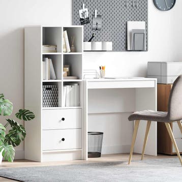 vidaXL Bureau Wit 125,5 x 40 x 127 cm 2 st, Verzenden, Nieuw