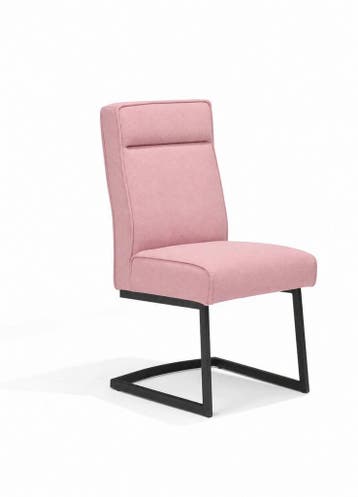 Eetkamerstoel Jones - eetkamerstoelen - Roze, Nieuw, Stof