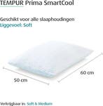 2dekans | TEMPUR - Prima SmartCool Hoofdkussen Soft - 60 x, Ophalen of Verzenden, Zo goed als nieuw, Wit