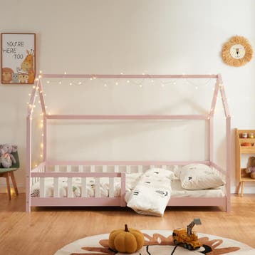 Kinderbed Hesel huisbed met matras en uitvalbeveiliging 90x2, Verzenden, Nieuw