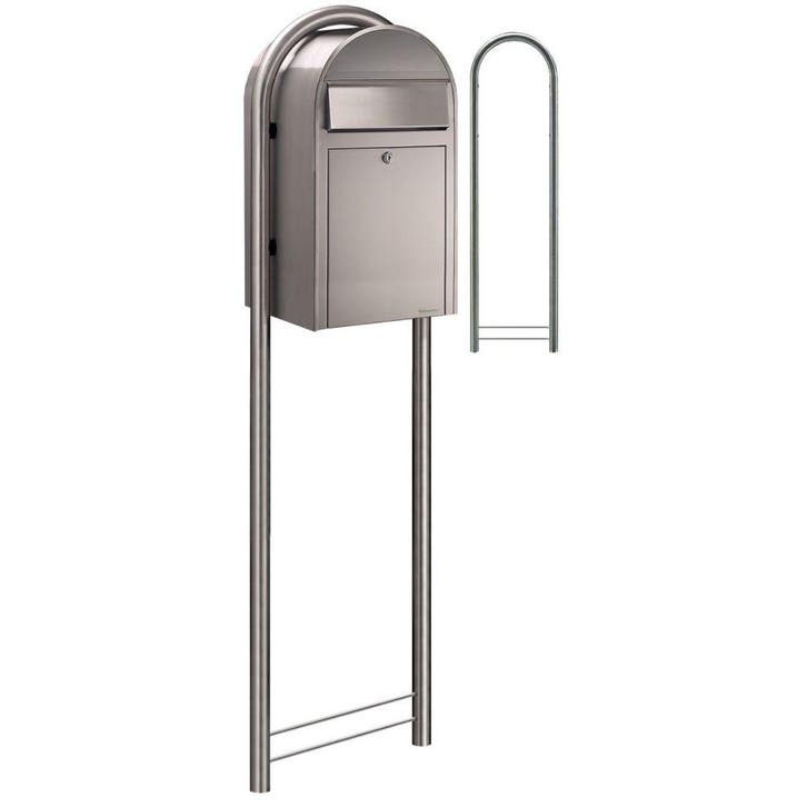 Bobi Grande brievenbus en Round statief - RVS, Tuin en Terras, Brievenbussen, Nieuw, Verzenden