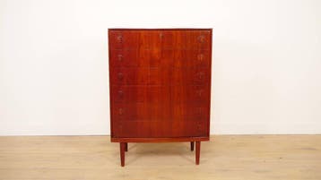 Vintage ladekast | 6 lades  | 120 cm | Teak | Henning, Ophalen of Verzenden, Nieuw