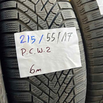 2 x Pirelli 215-55-17 Winterbanden 6mm, 17 inch, Band(en), Personenwagen, Gebruikt