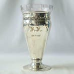 Danish Art Deco - Vaas - Verzilverd, Glas