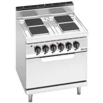 GGM Gastro | Elektrisch fornuis – vrijstaand - 10,4kW - 4 |, Verzenden, Nieuw, Inbouw