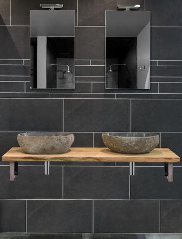 Moetz badkamermeubel houten wastafel + waskomen, Verzenden, Nieuw