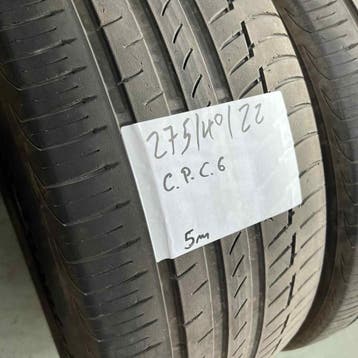 2 x Continental PremiumContact 6 275-40-22 Zomerbanden 5mm, Auto-onderdelen, Banden en Velgen, Gebruikt, 275 mm, Overige maten