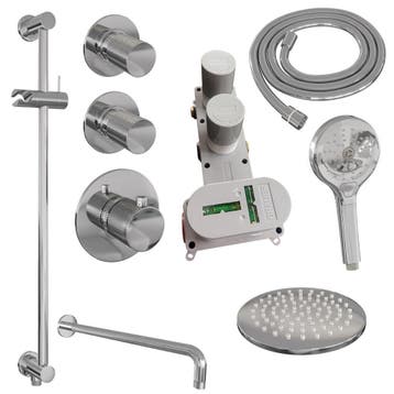 Brauer Chrome Carving Thermostatische Regendoucheset Inbouw, Ophalen of Verzenden, Nieuw