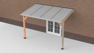 Douglas Terrasoverkapping Polycarbonaat Opaal 400 x 250 cm, Tuin en Terras, Nieuw