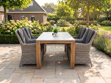 Cancun-Avalon Tuinset 4 Personen - Polystone / Natural Grey, Verzenden, Nieuw