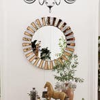 Decoratieve Starburst Wandspiegel Rond voor Hal en Badkamer, Nieuw