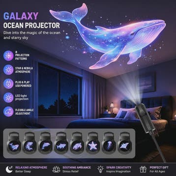 Galaxy Oceaan Projector Lamp - Romantische Sfeer & Nachtlamp, Verzenden, Nieuw