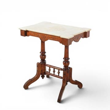 Salontafel - Walnoot, Marmer