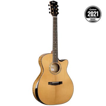 CORT Gold-Edge Grand Auditorium Cutaway All Solid, Ophalen of Verzenden, Nieuw