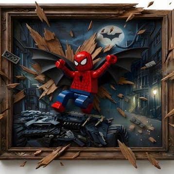 daveY - The Dark Web Knight – Spider-Man & Batman Mashup –, Nieuw