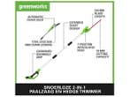 Veiling - Greenworks paalheggenschaar Draadloze paalzaag 2 i, Nieuw