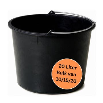 Bouwemmers 20 Liter – Zwart – 10/15/20 Stuks - Met, Ophalen of Verzenden, Nieuw