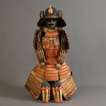 Gouden lak op een harnas uit de Edo-periode (yoroi) -