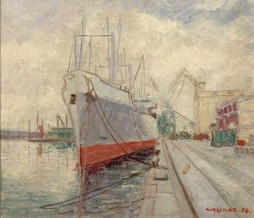 Hugo Kongsted Kongsmar (1894-1976) - Au Port de Copenhague
