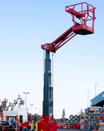 Verticale masthoogwerker, 11.2M werkhoogte, 345° rotatie bak, Verzenden