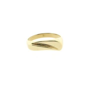 Vintage gouden ring, 18 tot 19, Gebruikt, Ophalen of Verzenden, Dame of Heer
