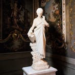 Guglielmo Pugi (1850-1915) - Beeld, Statua giovane fanciulla, Antiek en Kunst, Antiek | Meubels | Stoelen en Banken