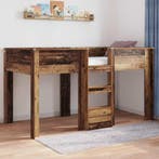 vidaXL Bunk Bed voor Kinderen Oudhout 100 x 200 cm Bewerkt, Verzenden, Nieuw, Bruin, Hout