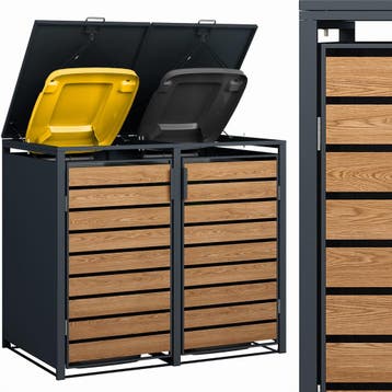 Afvalcontainer Omkasting 132cm | Modern Design | OP=OP, Ophalen of Verzenden, Nieuw, Hout, Containerberging