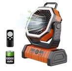 Camping Ventilator met Lamp USB 20000mAh Tent Fan Haak, Verzenden, Nieuw