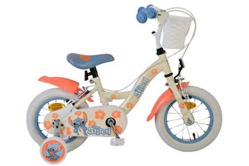 Disney Stitch Kinderfiets - Meisjes - 12 inch - Twee handrem, Fietsen en Brommers, Fietsen | Kinderfietsjes, Overige merken, Zijwieltjes
