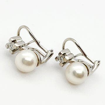 Oorbellen - 18 karaat Witgoud - 0.24ct. tw. Diamant, Sieraden, Tassen en Uiterlijk, Oorbellen, Nieuw
