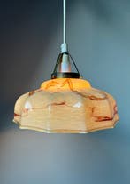 Plafondlamp - Glas, Metaal - Hanglamp, Antiek en Kunst