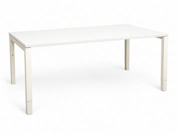 N-poot bureau, 160x80cm, wit, Overige plaatsen, Ophalen of Verzenden, Gebruikt, Stoel