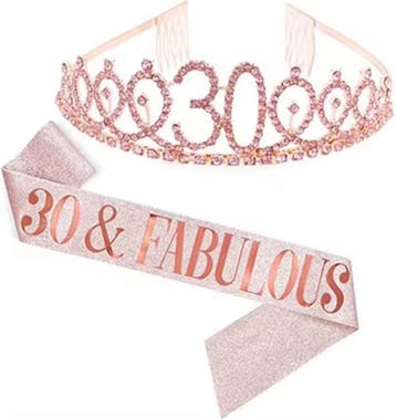 Sjerp 30 & Fabulous deLuxe goud glitter, Ophalen of Verzenden, Nieuw, Versiering, Verjaardag