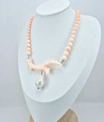Koraal - Zilver - Halsketting - CORALLO ROSATO, Nieuw