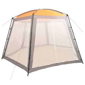 vidaXL Zwembadtent 500x433x250 cm stof grijs, Tuin en Terras, Zwembad-toebehoren, Verzenden, Nieuw