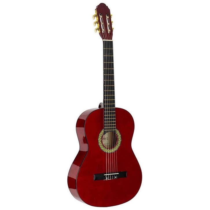 A.Martinez MTC-080/R Klassieke Gitaar 4/4 Wijnrood Hoogglans, Muziek en Instrumenten, Snaarinstrumenten | Gitaren | Akoestisch