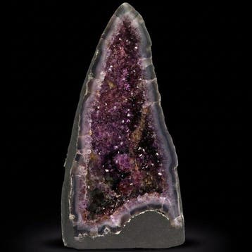 Vivid Amethist & Agaat - Geode - 39x20x20 cm- 10.75 kg, Verzamelen