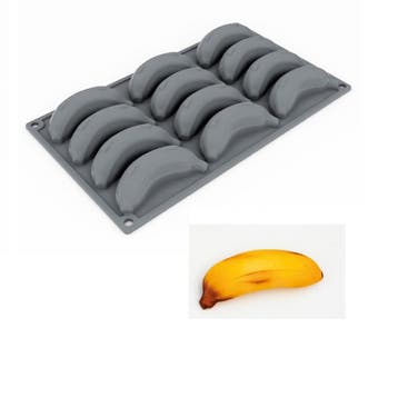 Pavoni Siliconen Bakvorm Banaan 90x40,5mm (12) 30x17,5cm, Verzenden, Nieuw