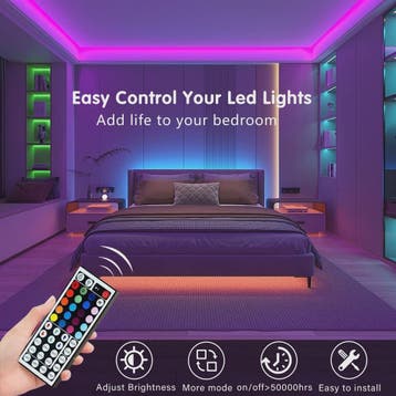 RGB LED Strip Verlichting met 44-toets Afstandsbediening - F, Verzenden, Nieuw