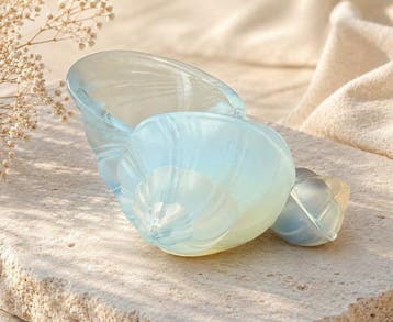 Sabino France – Opalescent glazen schelp / vide-poche –