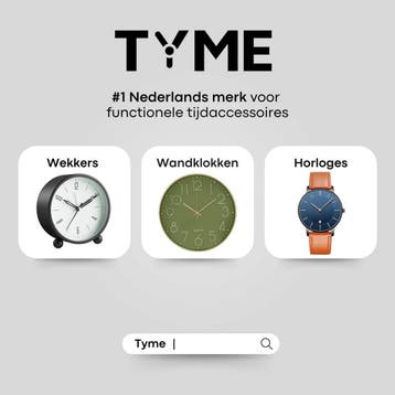 Tyme Wandklok Modern - Goed leesbaar - Stille 40cm Klok -, Ophalen of Verzenden, Zo goed als nieuw