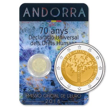 Andorra 2 Euro Mensenrechten 2018, Verzenden