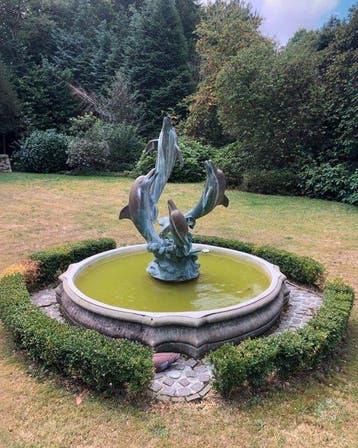 Sculptuuur voor buiten, Dolfins - 172 cm - Brons