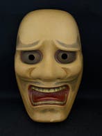Noh masker - Hout, hoge kwaliteit houten gebeeldhouwd, Antiek en Kunst