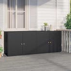 vidaXL Tuinkast Zwart 198x55,5x80 cm Poly Rattan, Huis en Inrichting, Kasten | Overige, Verzenden, Nieuw